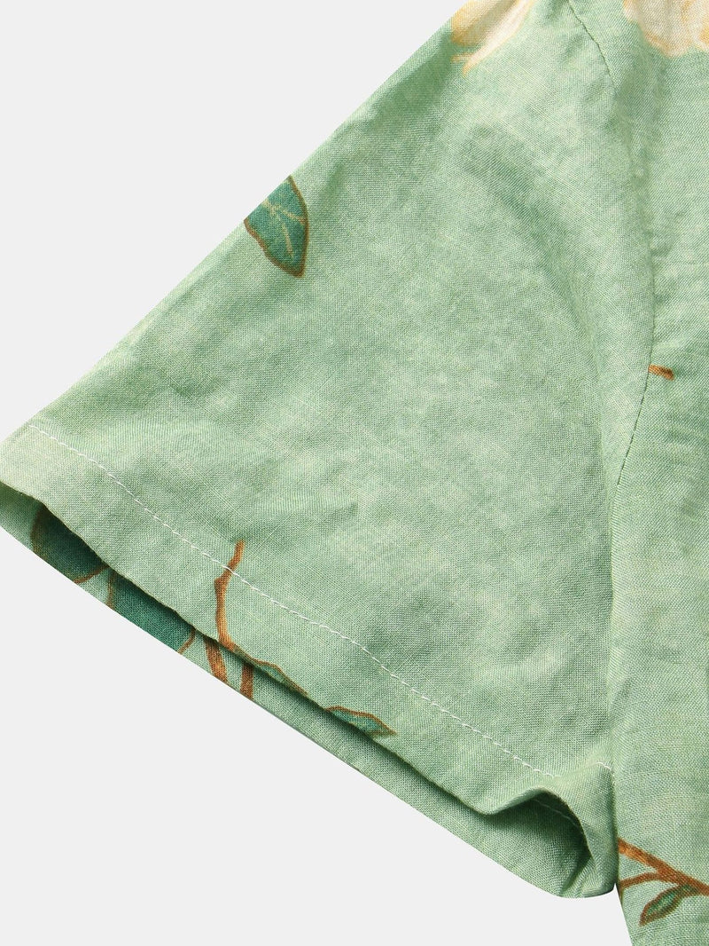 George – Moderne skjorte med korte ærmer og blomsterprint i vintage stil