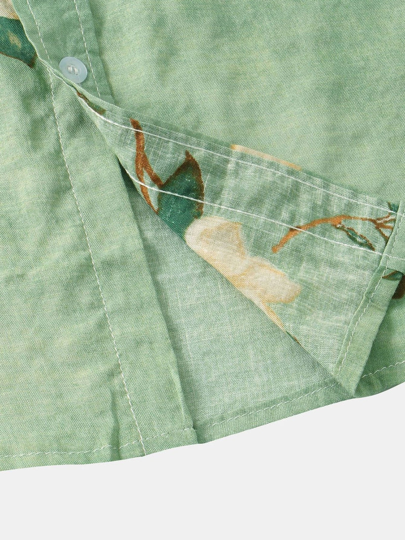 George – Moderne skjorte med korte ærmer og blomsterprint i vintage stil