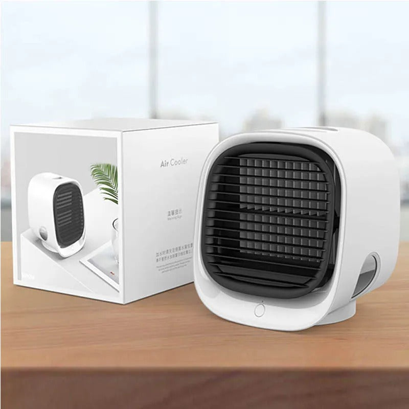 CoolNest - 2 i 1 USB luftkøler med luftfugter og kompakt skrivebordsdesign