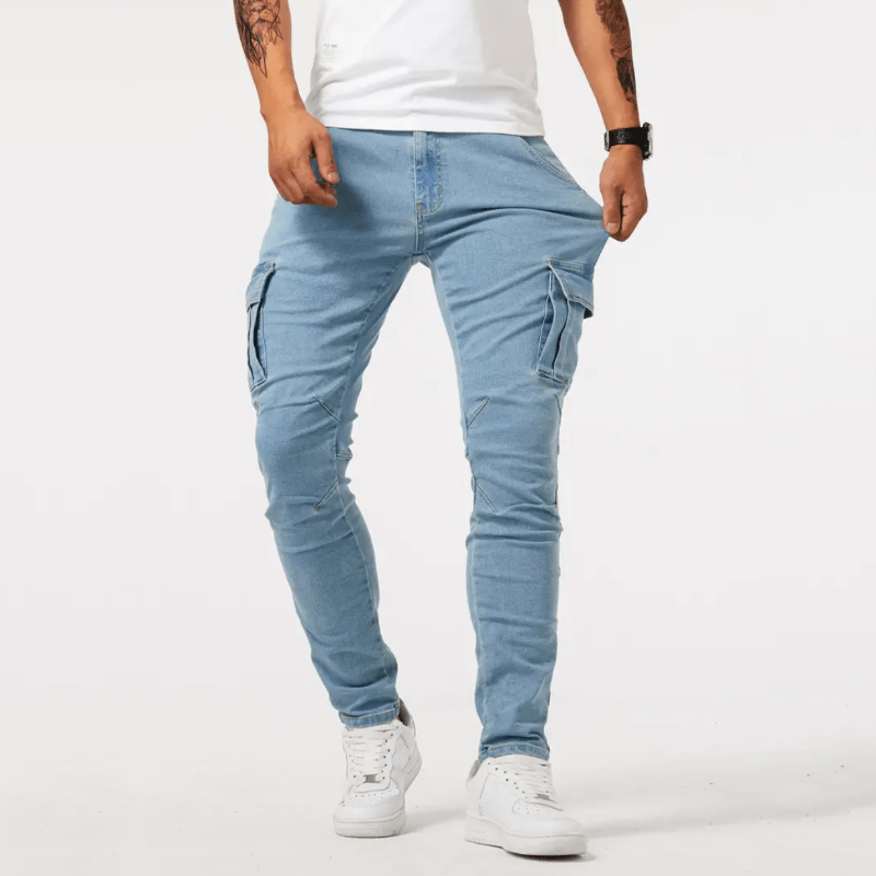 Adam - stilfuld lastbukser med flere lommer og slank pasform design