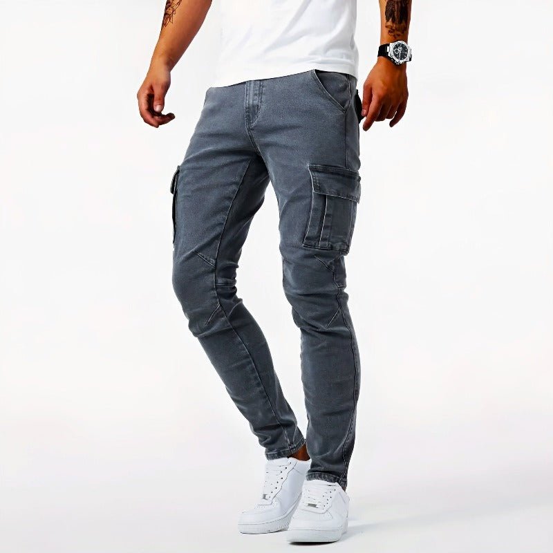 Adam - stilfuld lastbukser med flere lommer og slank pasform design