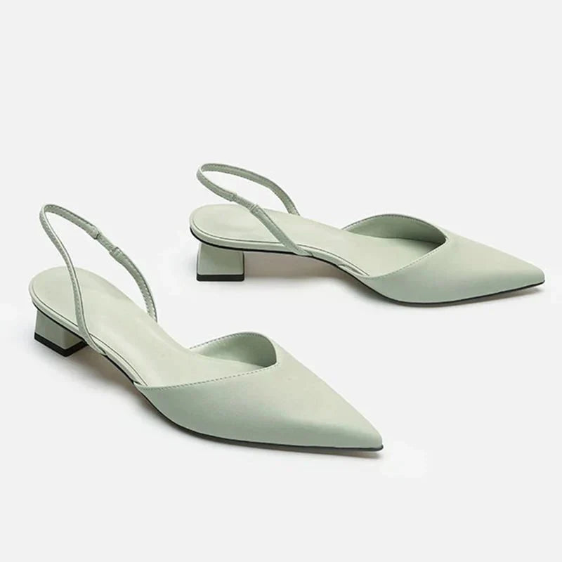 Lena – Slingback sandaler med fin hæl og spids tå