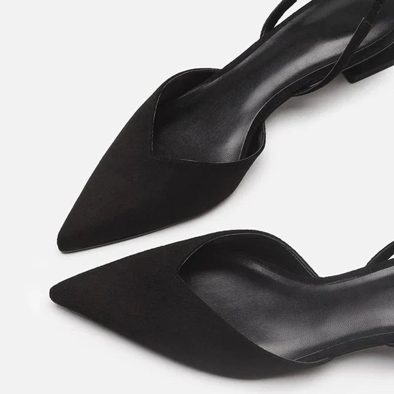 Lena – Slingback sandaler med fin hæl og spids tå