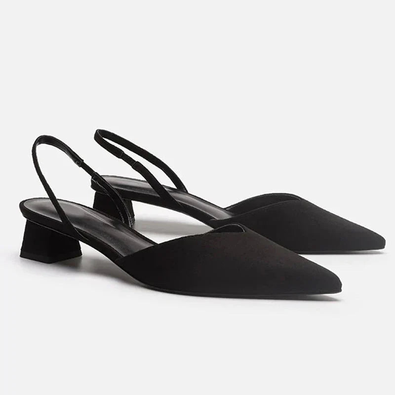 Lena – Slingback sandaler med fin hæl og spids tå
