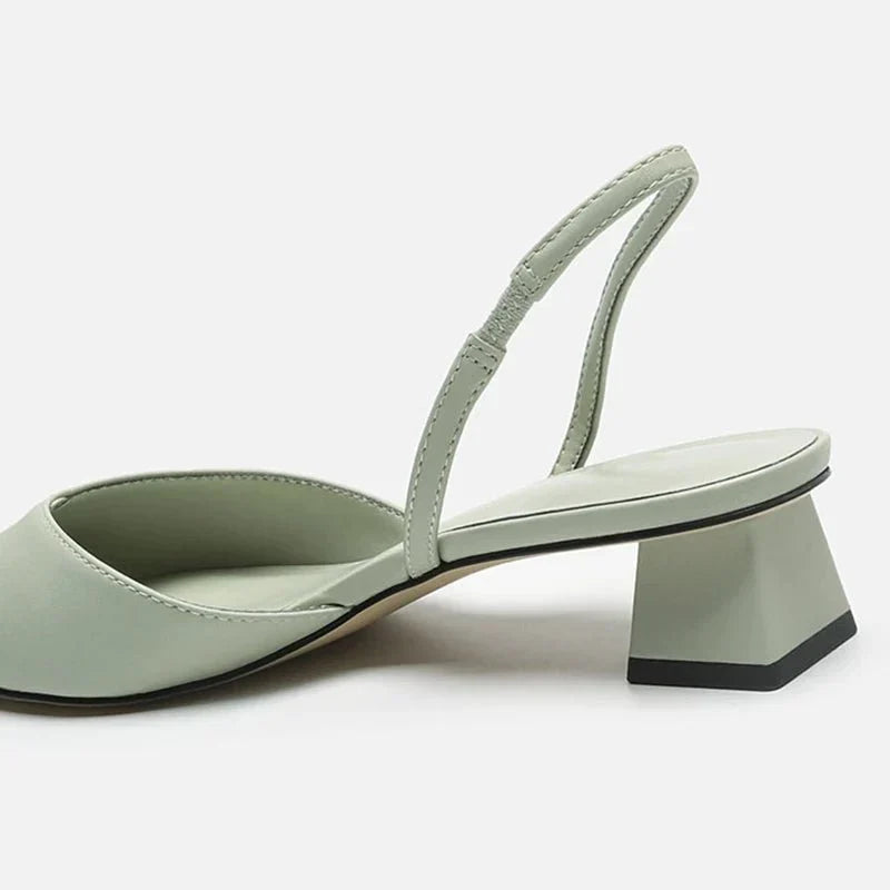 Lena – Slingback sandaler med fin hæl og spids tå