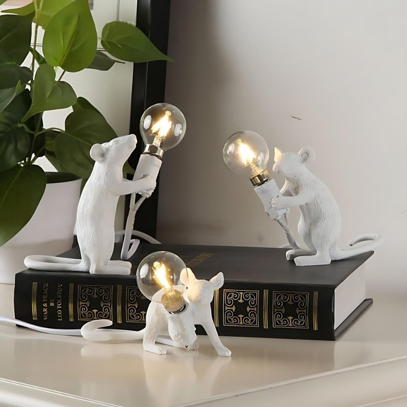 MickeyGlow - Dekorativ muselampe med justerbar belysning for legende elegance