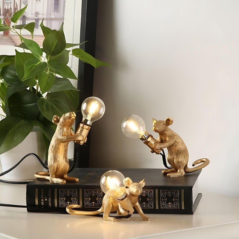 MickeyGlow - Dekorativ muselampe med justerbar belysning for legende elegance