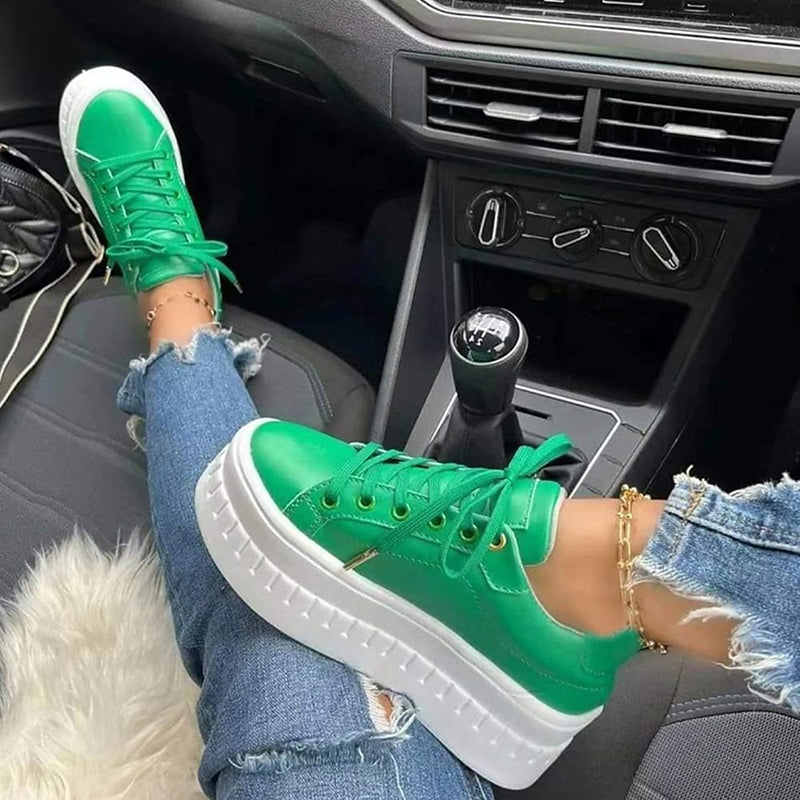 Ella – Stilfulde plateausneakers med let sål og klassisk design