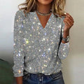 Sophie - Glamourøs V-hals Glimmer Sweater