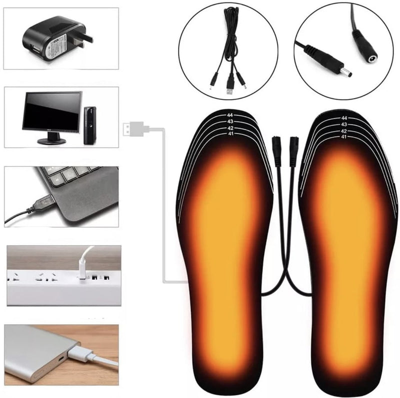 ThermoFeet – USB genopladelige fodvarmende indlægssåler med jævn varmefordeling