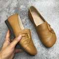 Yamina - Stilfulde Slip-On Sko med Knude Detalje og Lav Chunky Hæl for Komfort