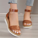 Sophia - Slangeskindssandaler med justerbar ankelrem