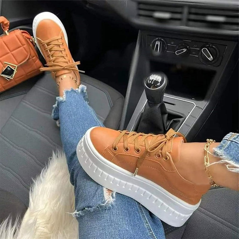 Ella – Stilfulde plateausneakers med let sål og klassisk design