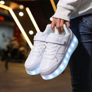 Alex – Stilfulde snørebånds-LED-rulleskøjtesneakers med let design