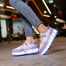 Alex – Stilfulde snørebånds-LED-rulleskøjtesneakers med let design