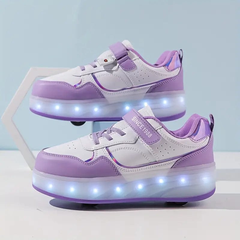 Alex – Stilfulde snørebånds-LED-rulleskøjtesneakers med let design