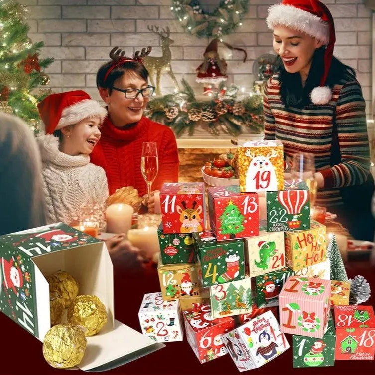 AdventGaveæsker med 24 dages julekalender