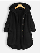 ClaraOversized sammet huva jacka